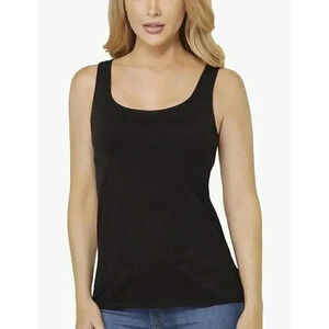 Alessandra B Women's Bra Tank Top, Wire Free, Black, L